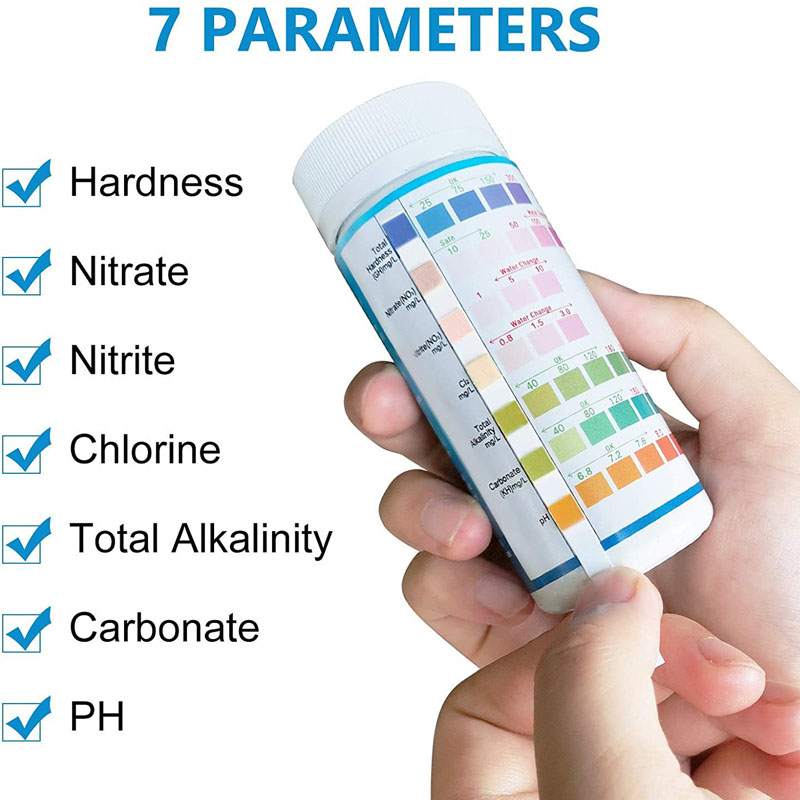 Marine Aquarium Test Kit - 7-IN-1 Aquarium Teststrips 100 stks Aquarium