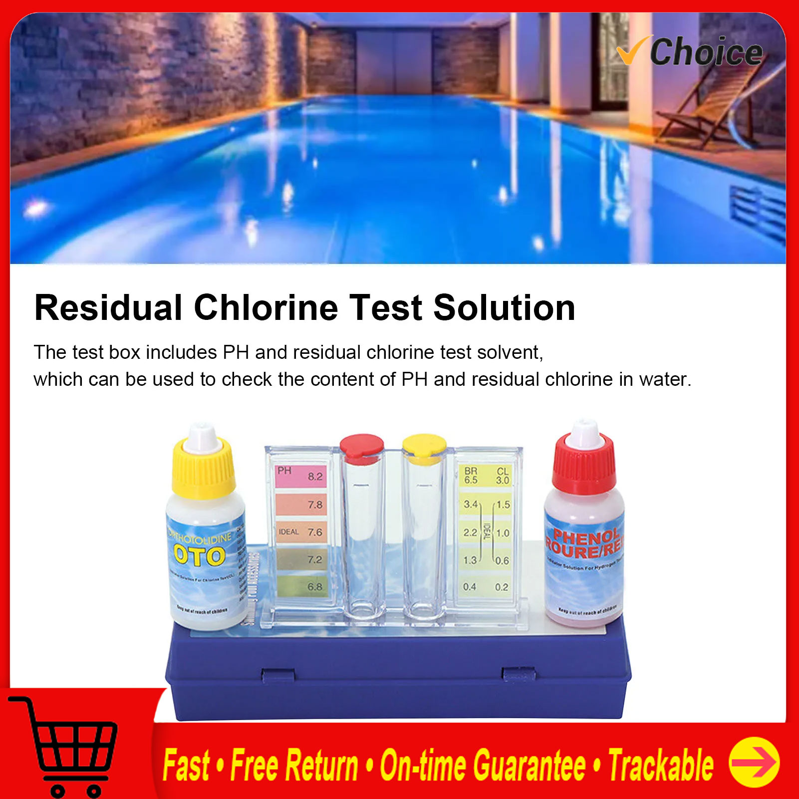 Marine Aquarium Test Kit - Testleiding Waterkwaliteit Testoplossing met teststrip Tube