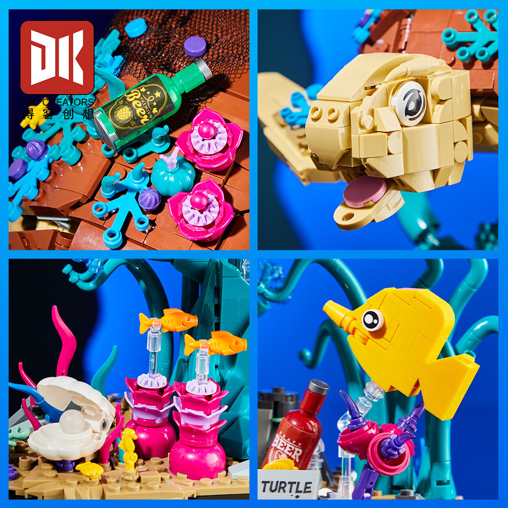 1271-delige zeeschildpad bouws - Marine Aquarium Cube recensie en prijs