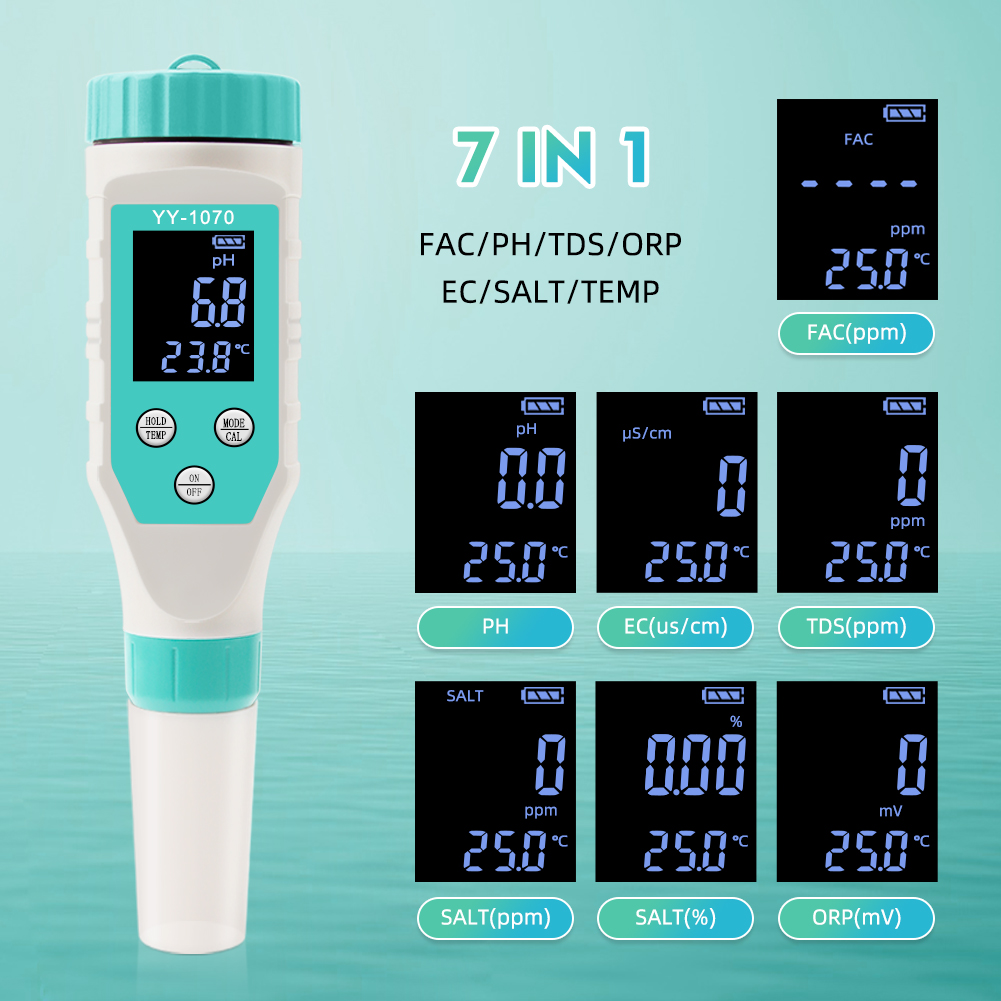 7 IN 1 Cl Temperatuur TDS ORP  - Marine Aquarium Water Testing recensie en prijs