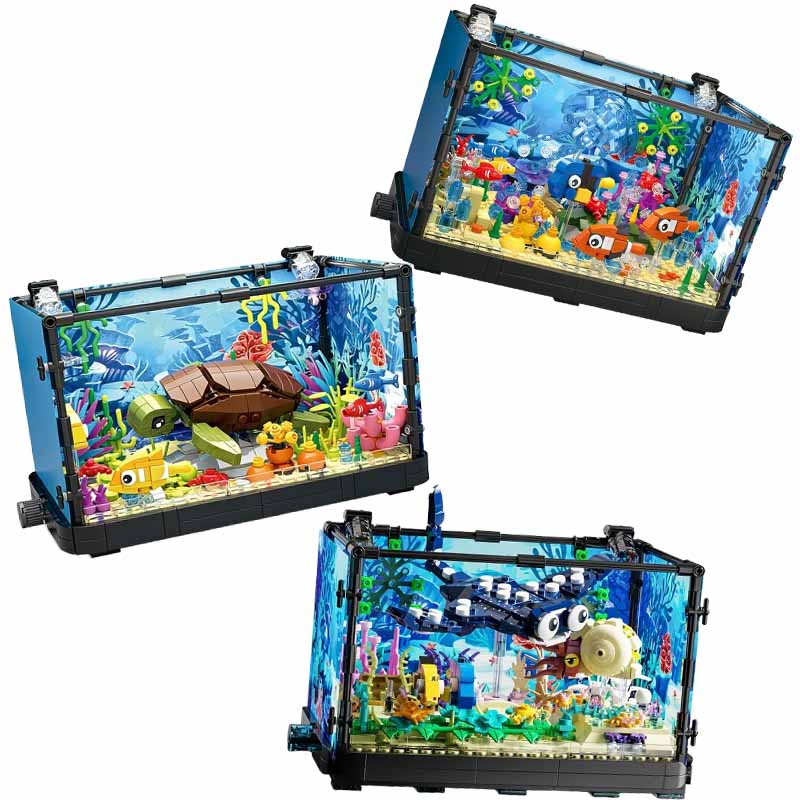 Aquarium bouwsteenset met lich - Marine Aquarium Cube recensie en prijs